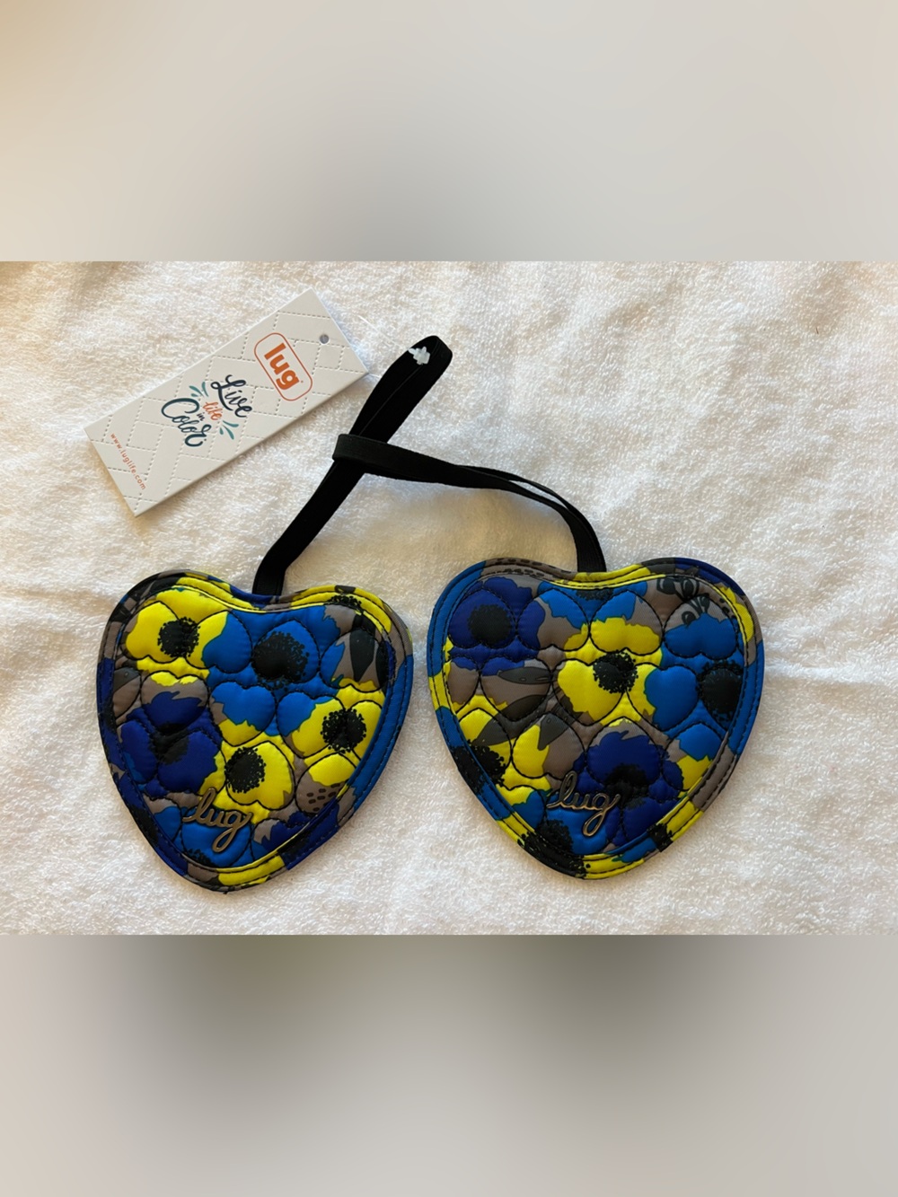 lug Heart Luggage Tag Heart - Peony Blue set of 2